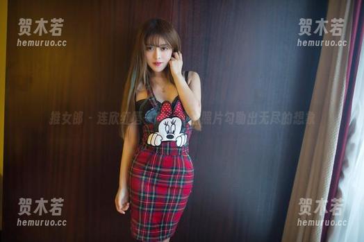 推女郎 - 连欣红唇一抹，镂空照片勾勒出无尽的想象